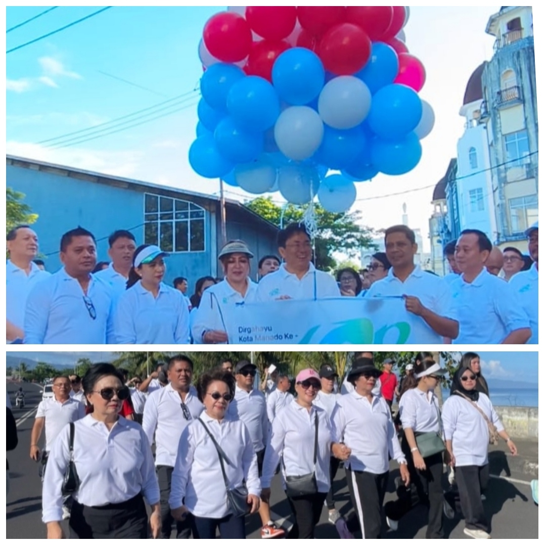 Pimpinan DPRD Ikuti Jalan Sehat Sambut Ultah Kota Manado ke-402