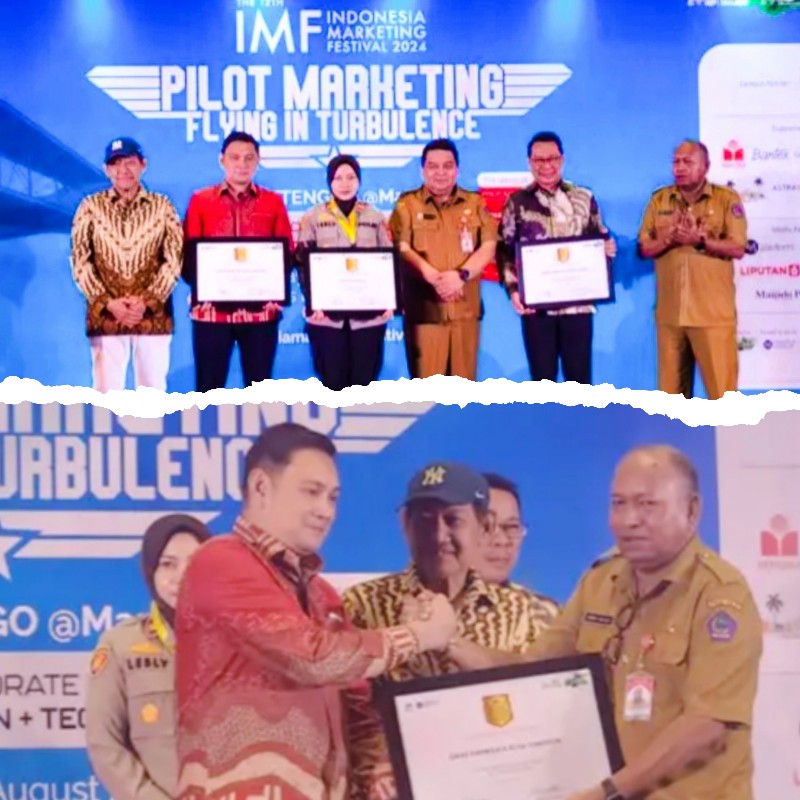 Indonesia Marketing Festival, Dispar Tomohon Raih Penghargaan “Public Service of the Year 2024