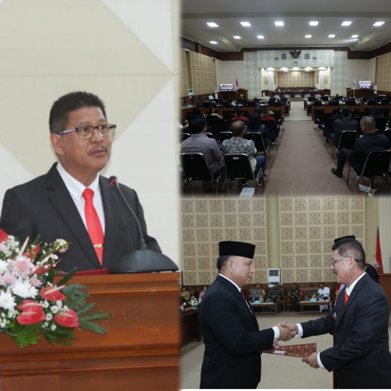 Pj Wali Kota Tomohon Hadiri Pelantikan Pimpinan DPRD Kota Tomohon 2024-2029