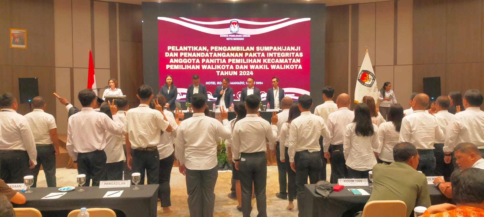 Sah, KPU Manado Lantik 55 PPK dan Lama Bekerja 8 Bulan