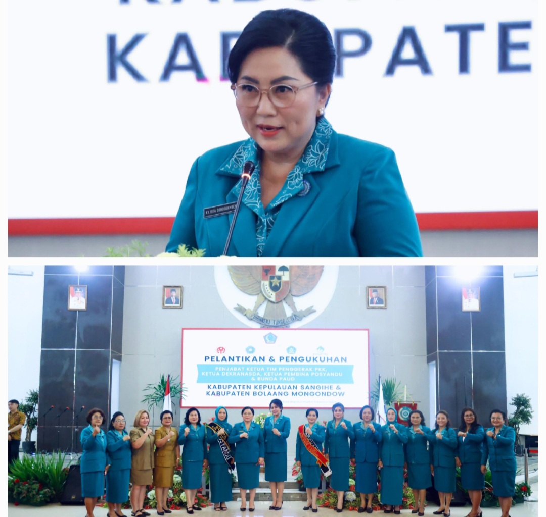 Bunda Rita Tamuntuan Lantik Pj Ketua TP PKK Bolmong dan Sangihe