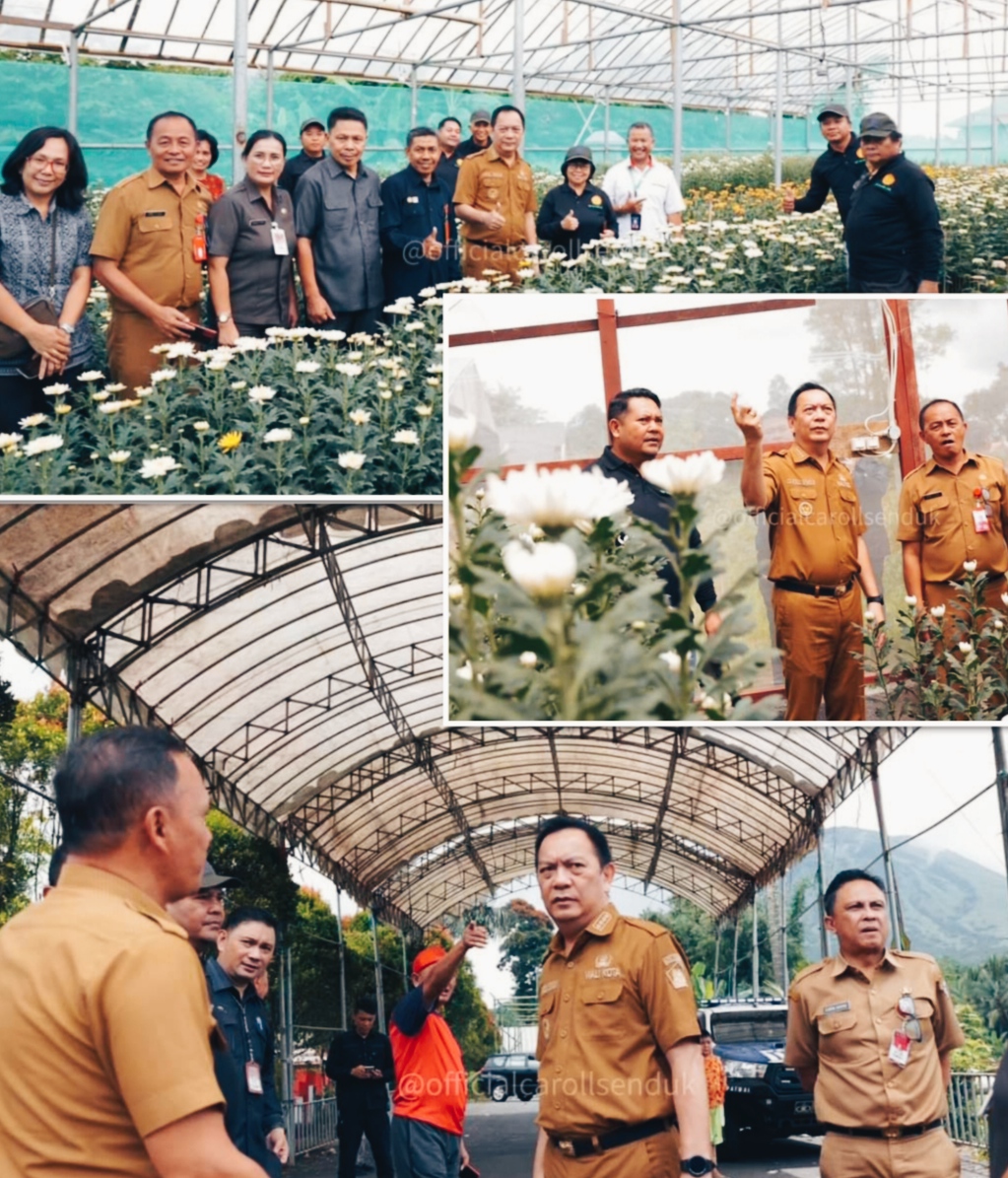 Walikota Caroll Cek Stok Bunga dan Hanggar Float 