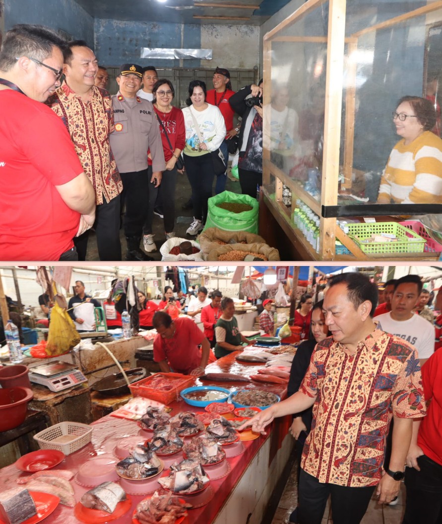 Sambut HBKN 2024, Walikota Caroll Sidak Pasar Beriman