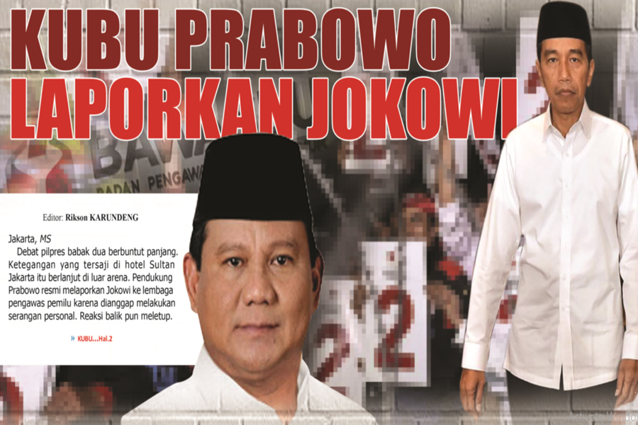 KUBU PRABOWO LAPORKAN JOKOWI