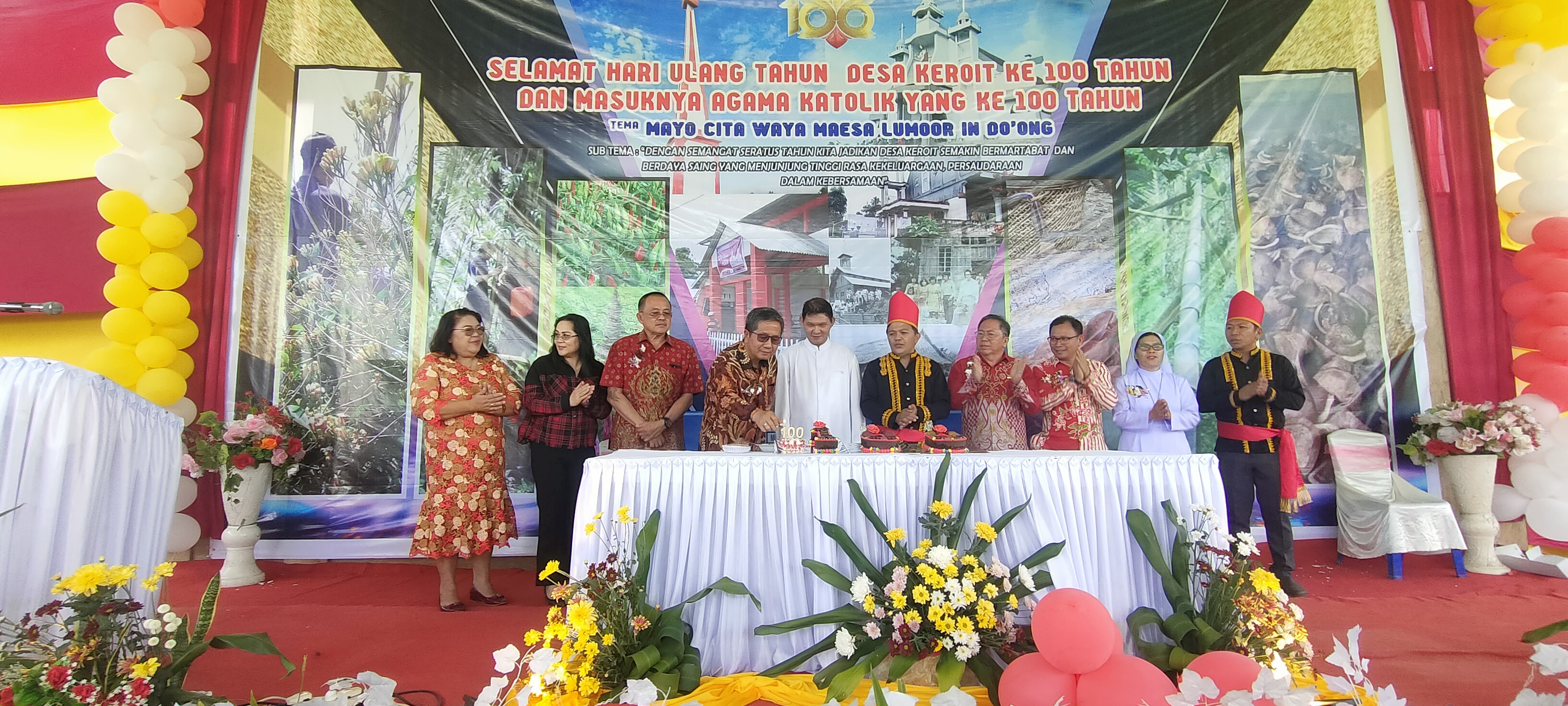 Hadiri HUT Desa Keroit ke- 100, Wabup Minsel Ajak Masyarakat Jangan Lupakan Jasa Para Pendahulu