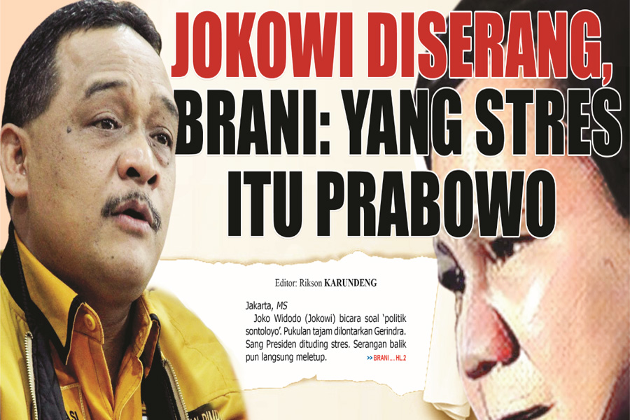 JOKOWI DISERANG, BRANI: YANG STRES ITU PRABOWO 