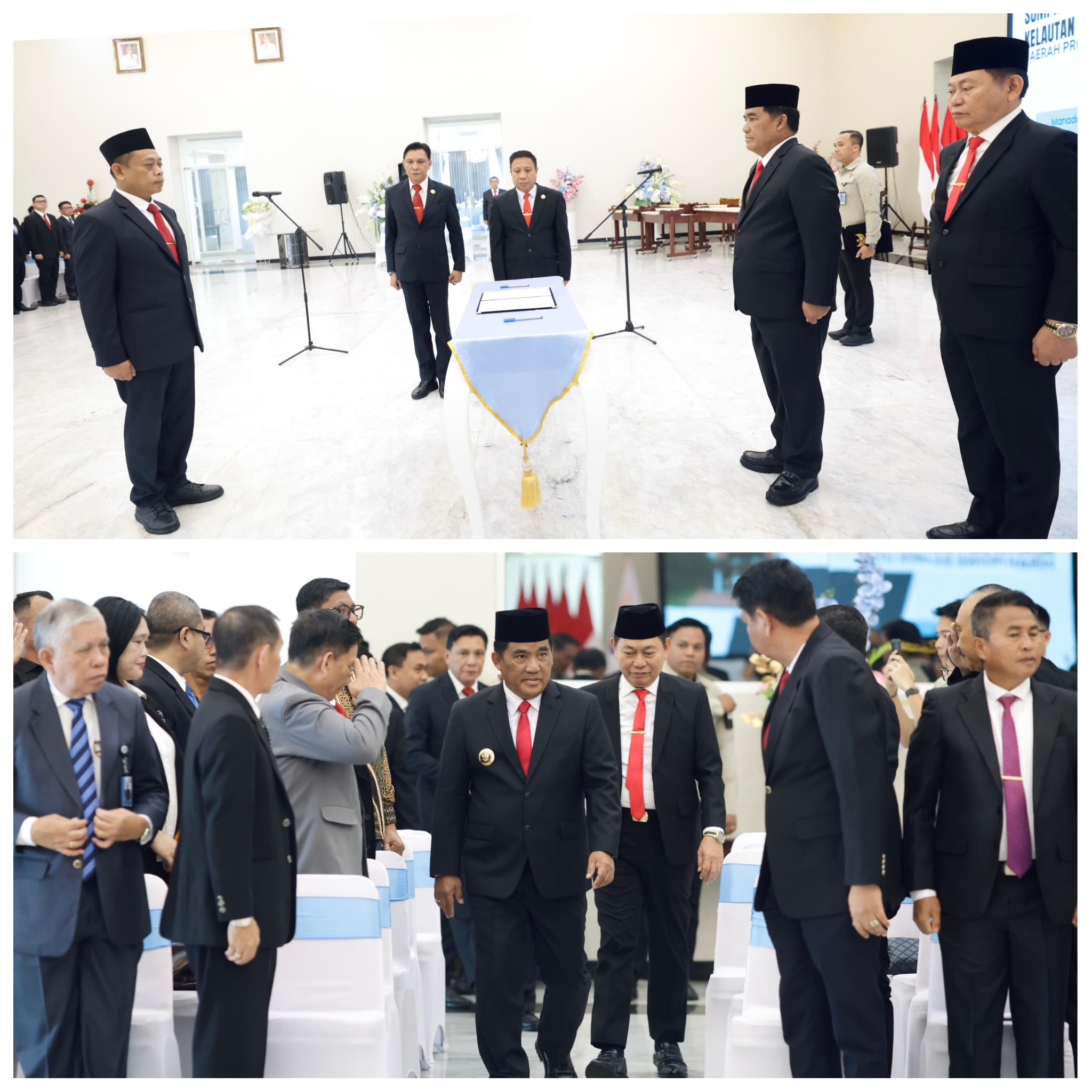 Penyegaran, Gubernur Yulius Lantik Kadis DKP dan Kabiro PBJ Pemprov Sulut