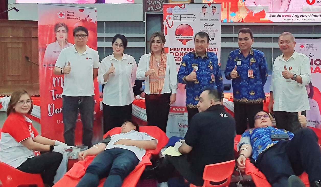 Sekda-Ketua PMI Manado Saksi ASN Dermakan Darah