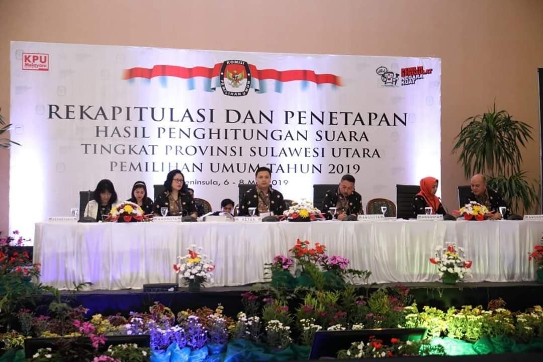 KPU Sulut Gulir Rekapitulasi Penghitungan Suara Pemilu