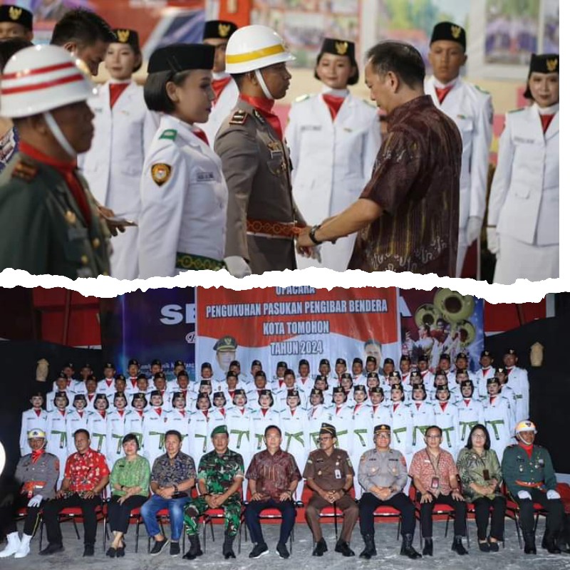62 Anggota Paskibraka Kota Tomohon Tahun 2024 Dikukuhkan, Hari Ini Bertugas