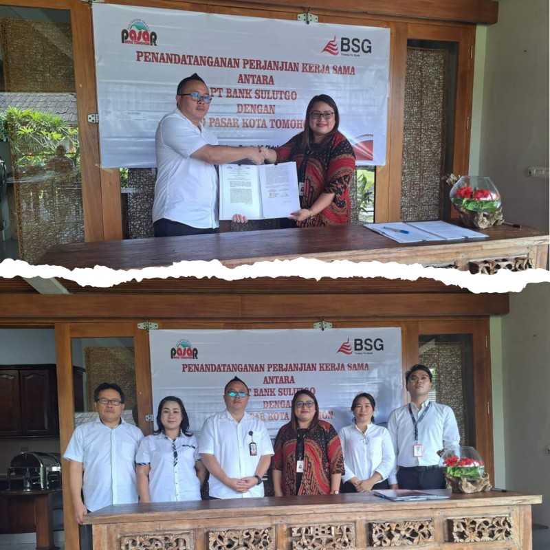 PD Pasar Tomohon dan Bank SulutGo Resmi Kerjasama untuk Digitalisasi Pasar