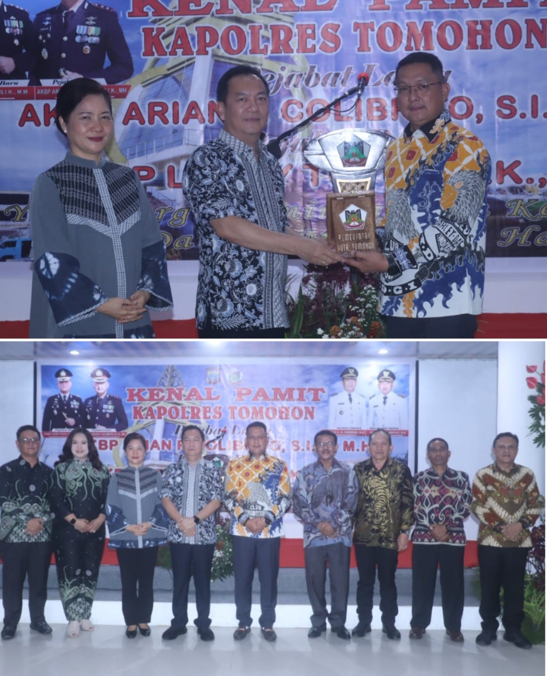 Malam Kenal Pamit, Walikota Caroll Apresiasi Kinerja Polres Tomohon 