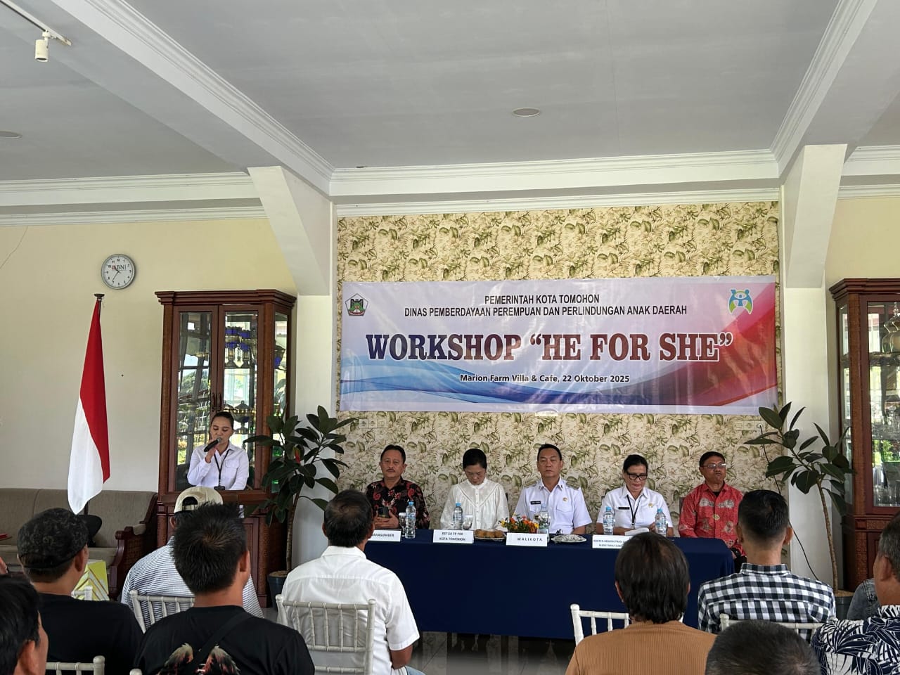 Wali Kota Tomohon Resmikan Workshop He for She
