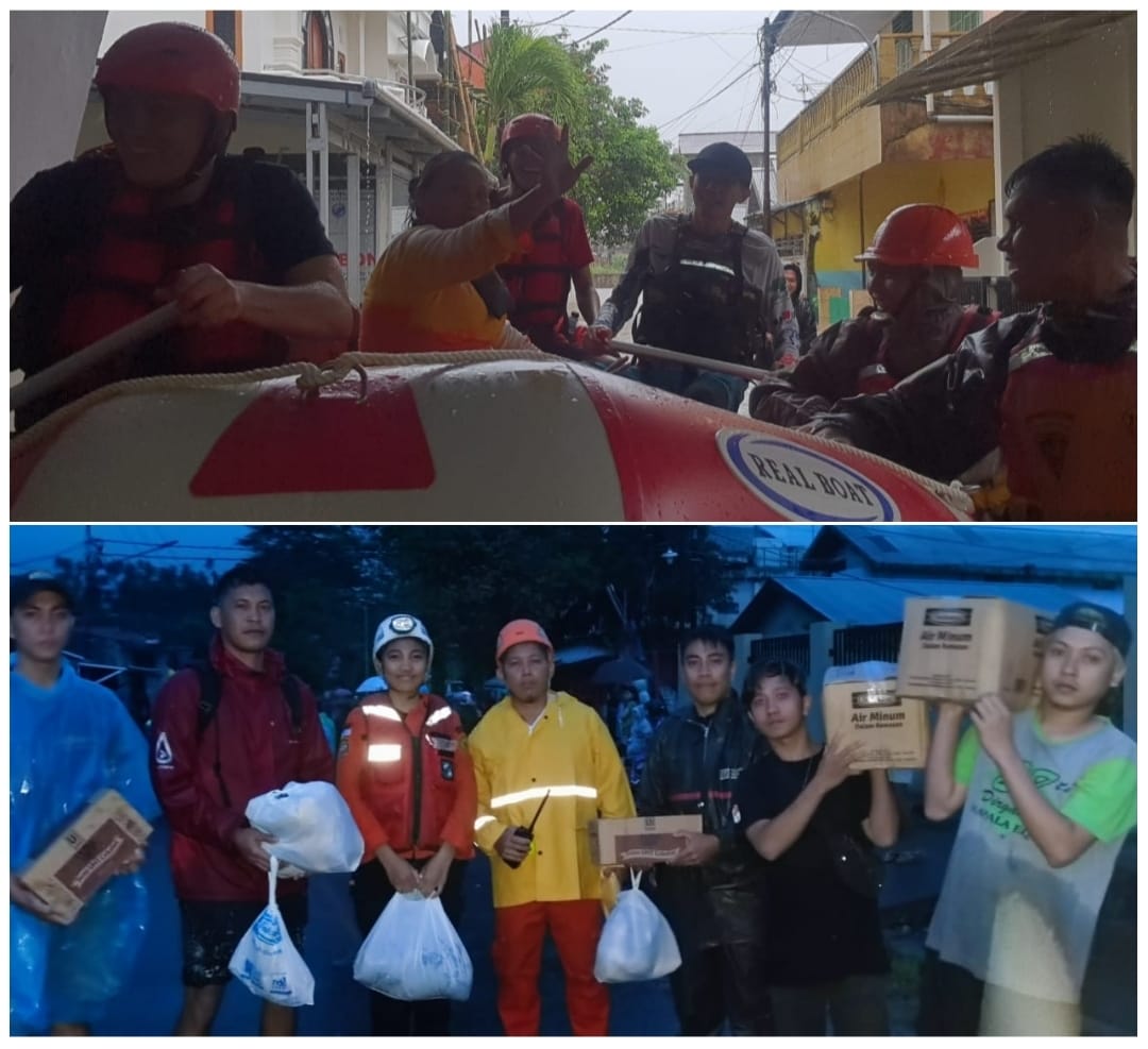 Tim Arung Jeram Sulut-Manado Gabung Tim Evakuasi Warga Terdampak