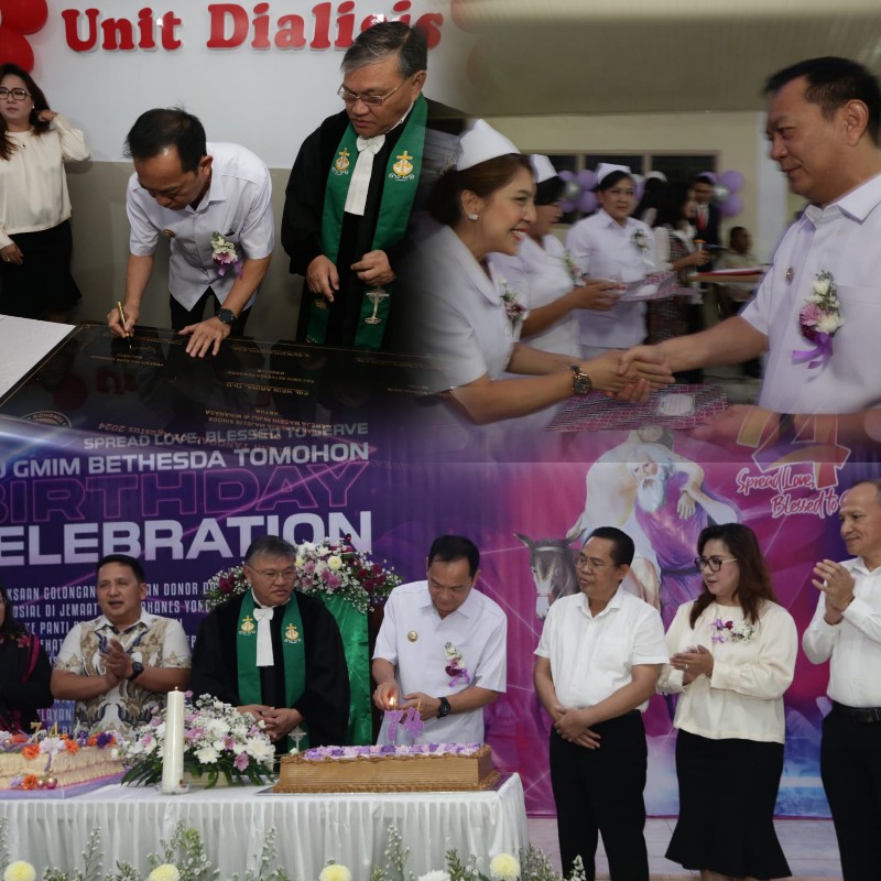  Walikota Tomohon Resmikan Gedung Hemodialisa dan Ruang Perawatan RUT di RSU Bethesda