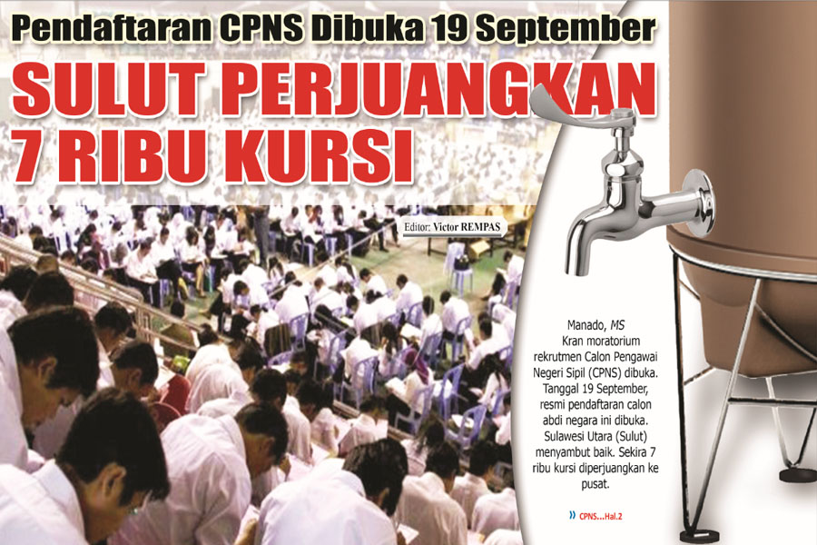 SULUT PERJUANGKAN 7 RIBU KURSI