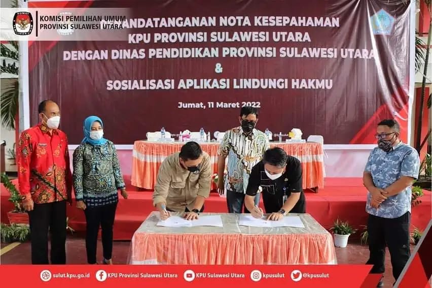 Terkait Pemutakhiran Data, KPU-Dikda Sulut Teken MoU