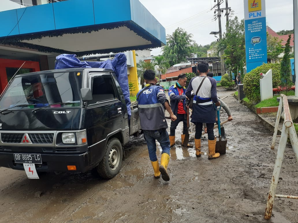 PT HEN Turun Tangan,  Kantor PLN UP3 Manado Kembali Normal
