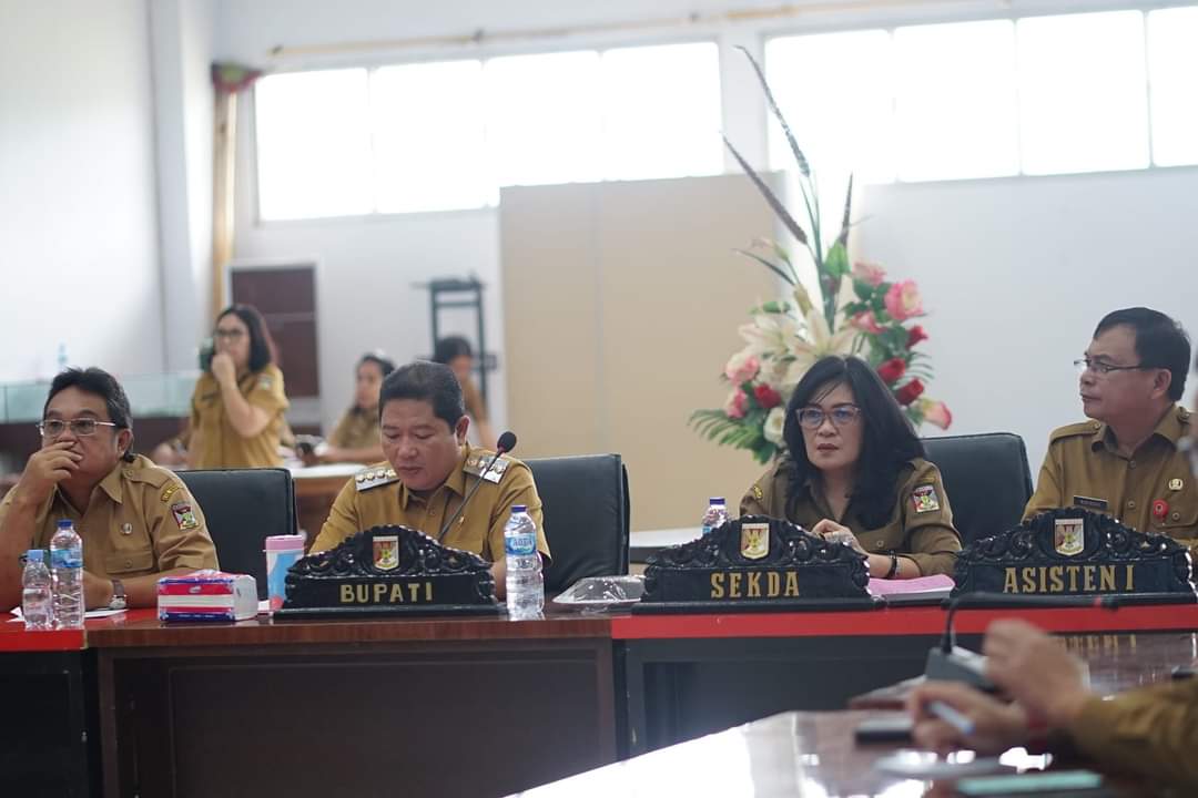 Bupati Kumendong Ikut Rakor Pengendalian Inflasi Daerah Secara Virtual