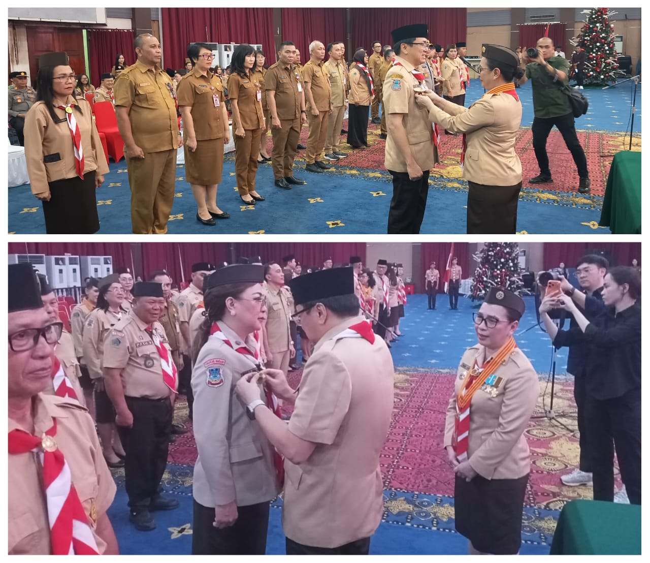 Walikota Andrei Angouw Diajak Ketua Pramuka Sulut Vanda Sarundajang Manado Ikut JamNas 2026