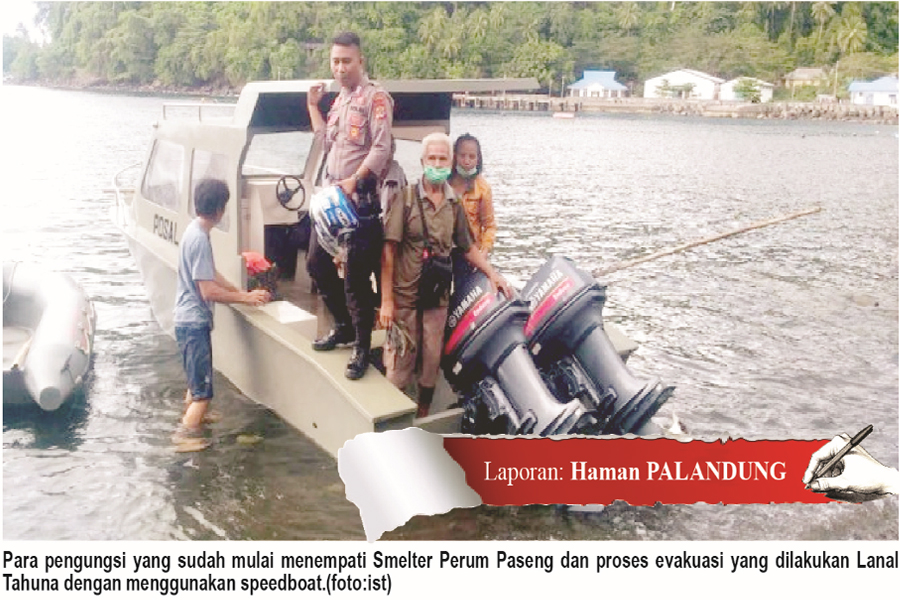 Lanal Tahuna Bantu Evakuasi Melalui Jalur Laut