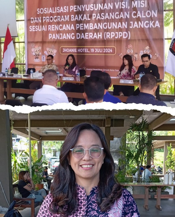 Sosialisasi Penyusunan Visi Misi dan Program Bakal Calon Sesuai RPJPD, Dibuka Ketua KPU Tomohon Albertien Pijoh