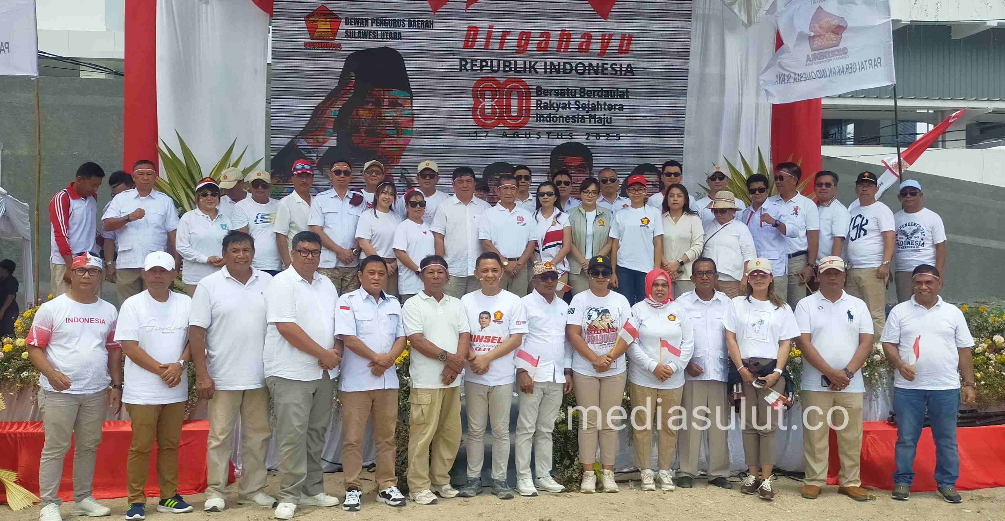 Jessica Wowor Larut di Kebersamaan Partai Gerindra di Sario