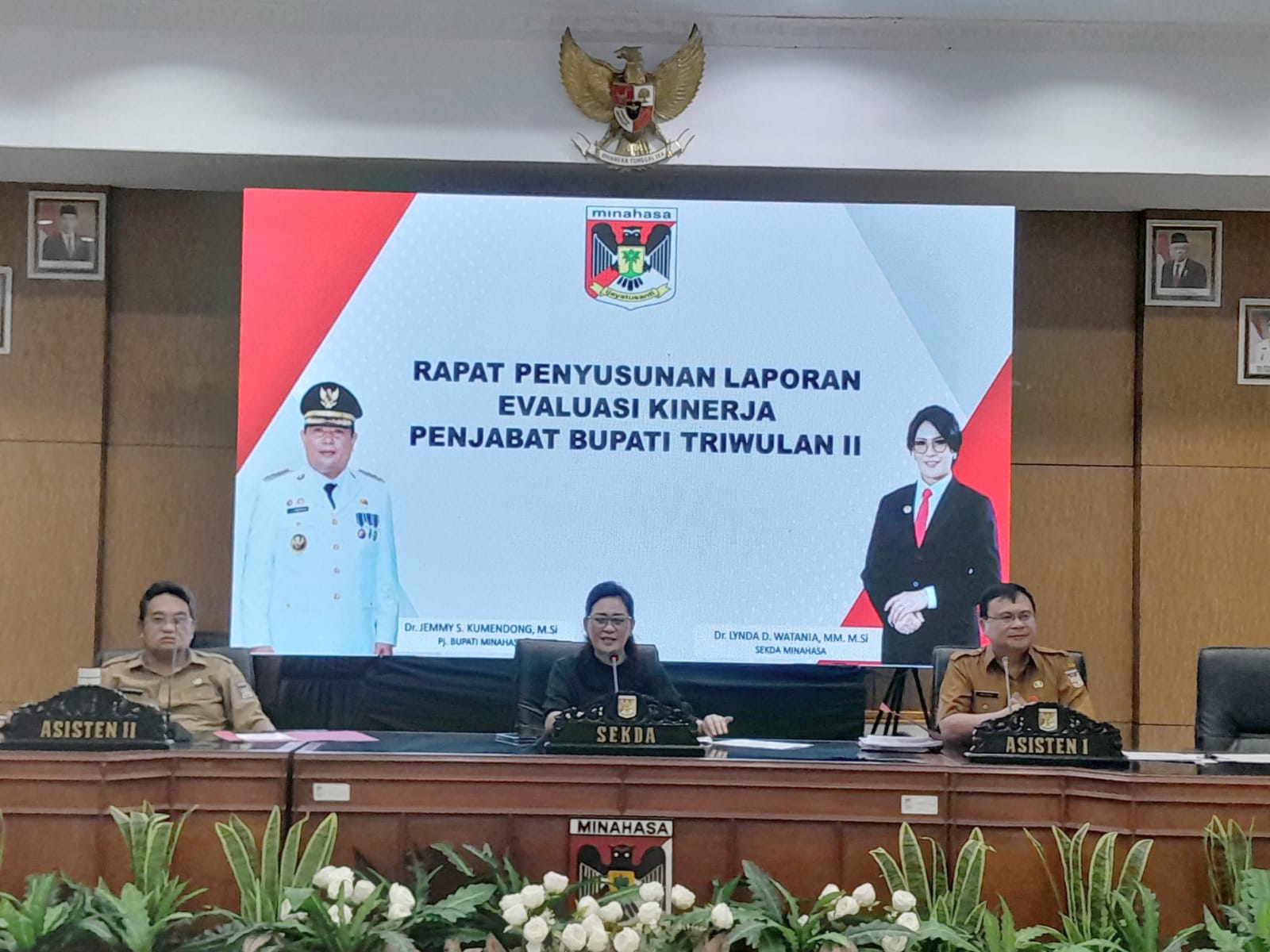 Sekda Watania Pimpin Rapat Penyusunan Laporan Evaluasi Kinerja Penjabat Bupati Triwulan II