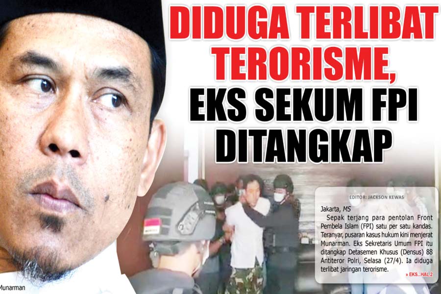 Diduga Terlibat Terorisme, Eks Sekum FPI Ditangkap
