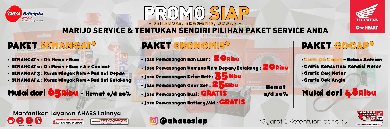 AHASS Bagi - bagi Voucher Servis Motor Kesayangan di Akhir Tahun