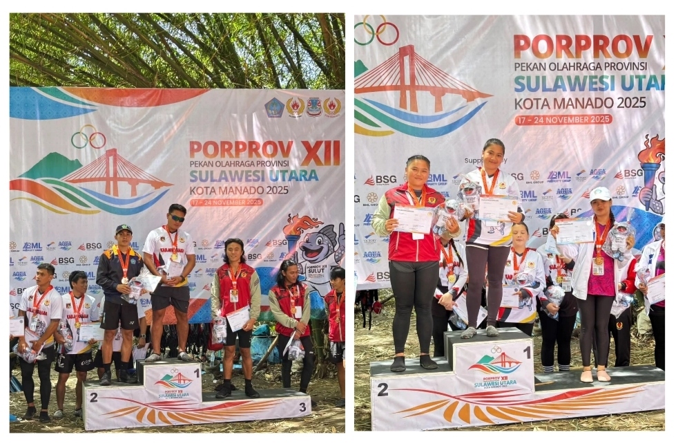 Sprint Cabor Arung Jeram Tuntas Minahasa Raih Emas Putra-Putra