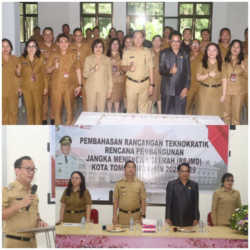 Walikota Tomohon Buka Pembahasan Rancangan Teknokratik RPJMD 2025-2029
