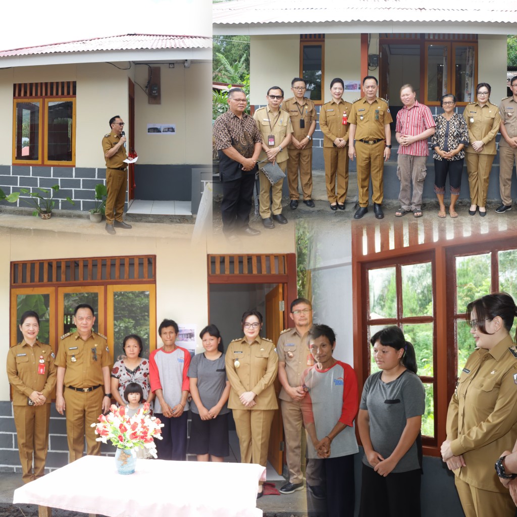 Walikota Tomohon Resmikan Renovasi Rumah Tidak Layak Huni untuk Tiga Keluarga