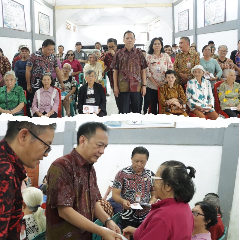 Walikota Caroll  Serahkan Insentif Lansia untuk Kesejahteraan Warga Tomohon Barat