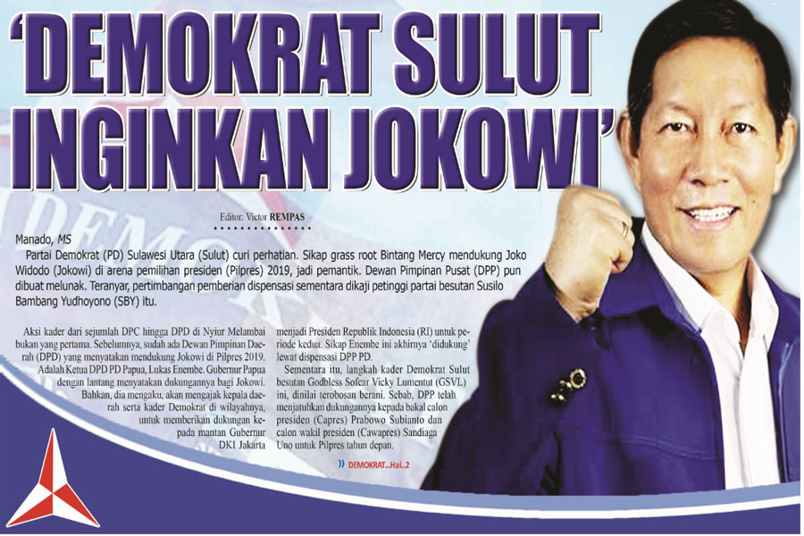 DEMOKRAT SULUT INGINKAN JOKOWI