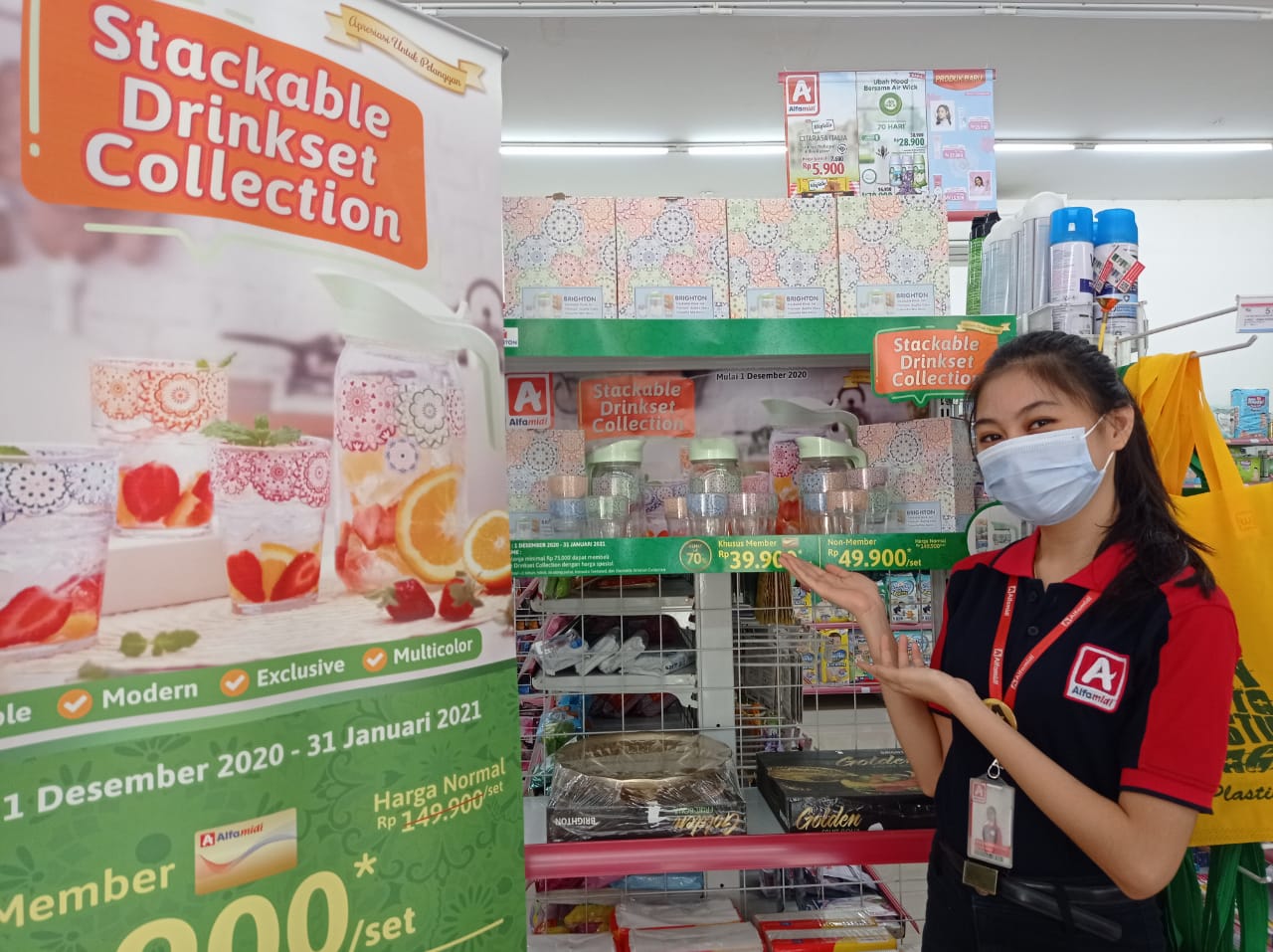 Murah Banget di Alfamidi, Stackable Drinkset Hanya Rp39.900 per Set