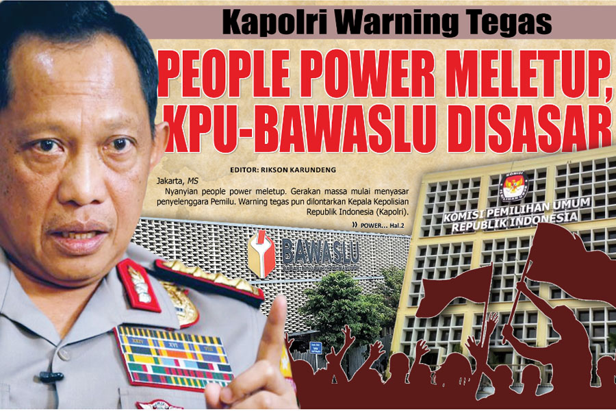 People Power Meletup, KPU-BAWASLU Disasar
