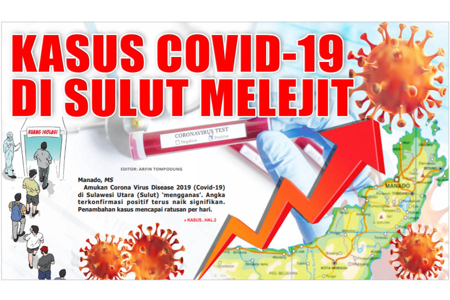KASUS COVID-19 DI SULUT MELEJIT