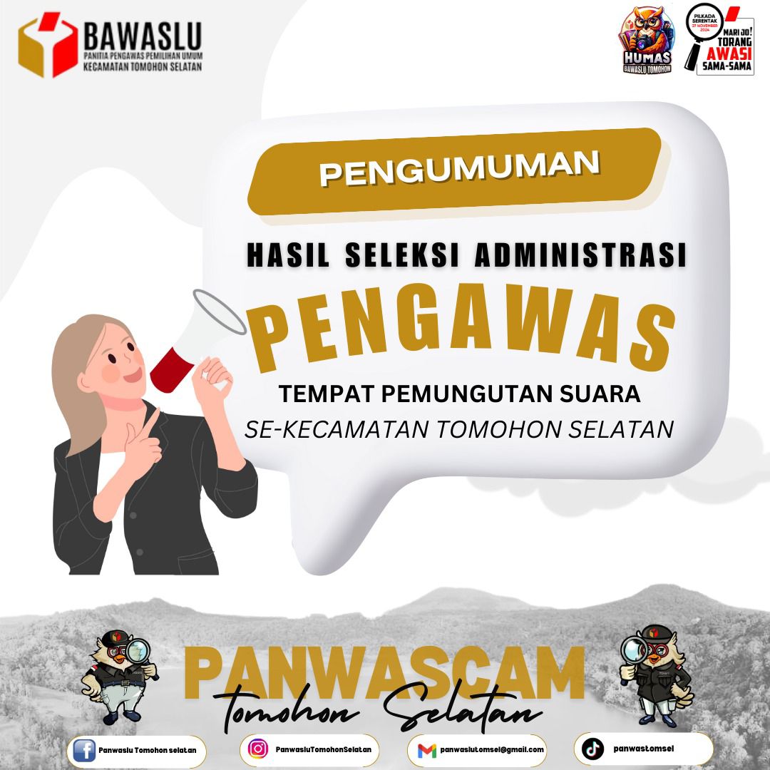 Simak Hasil Pengumuman Seleksi Administrasi PTPS Tomohon Selatan