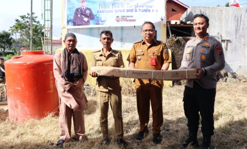 Hadapi Kemarau, Polres Tomohon Fasilitasi Sumur Bor di Tomsel 