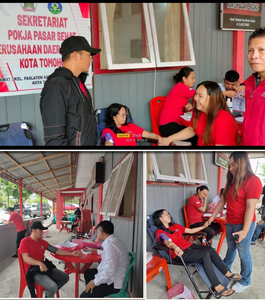 Ketua PMI Tomohon Apresiasi Aksi Donor Darah PD Pasar