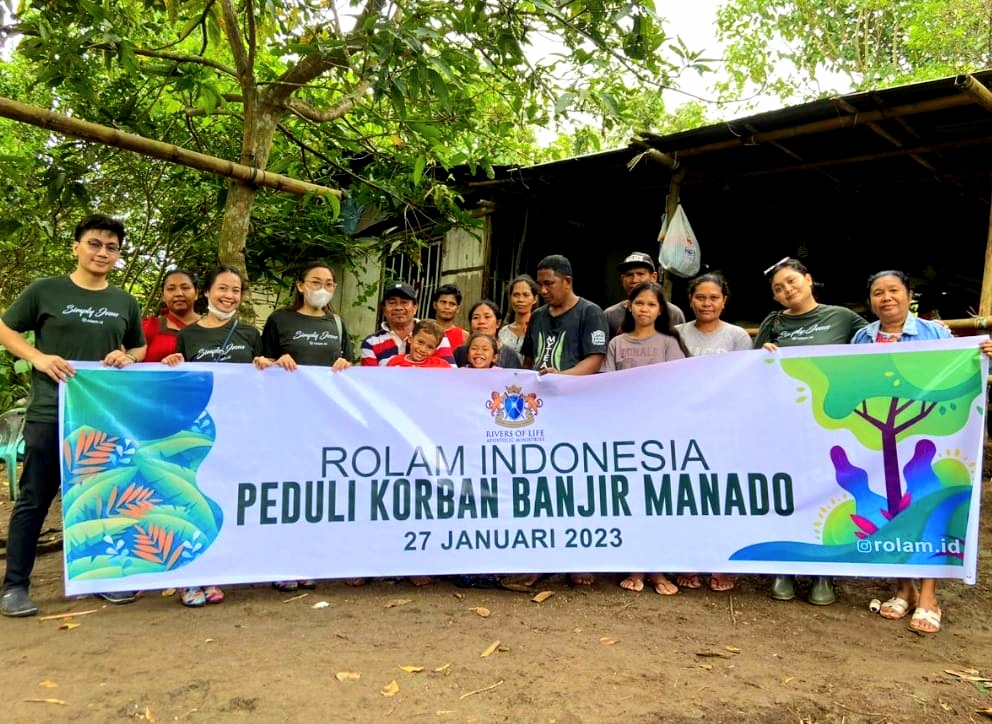 Peduli Korban Banjir dan Tanah Longsor di Manado, Yayasan Rolam Indonesia Salurkan Bantuan