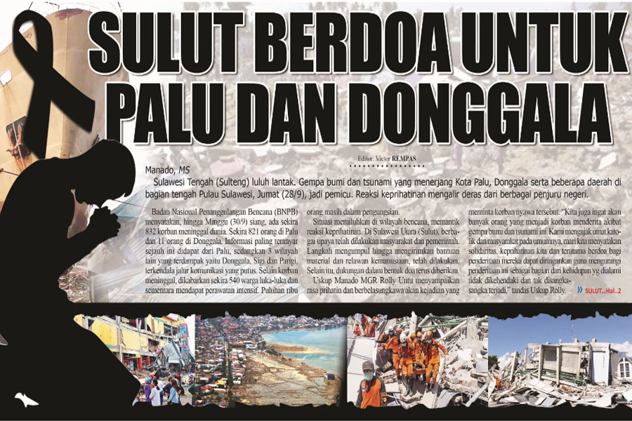 SULUT BERDOA UNTUK PALU DAN DONGGALA