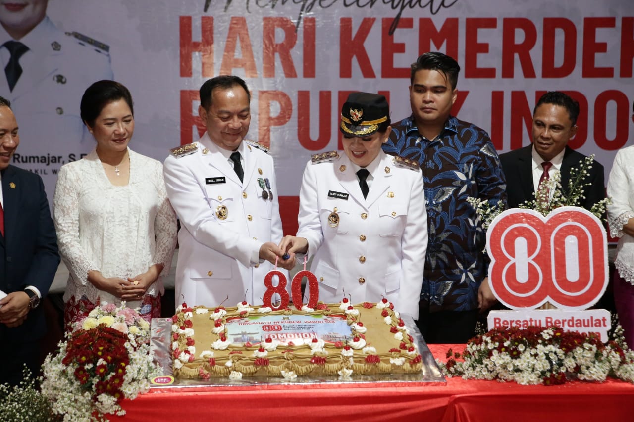 Wali Kota Tomohon Hadiri Acara Toast Kenegaraan Peringati HUT ke-80 Kemerdekaan RI