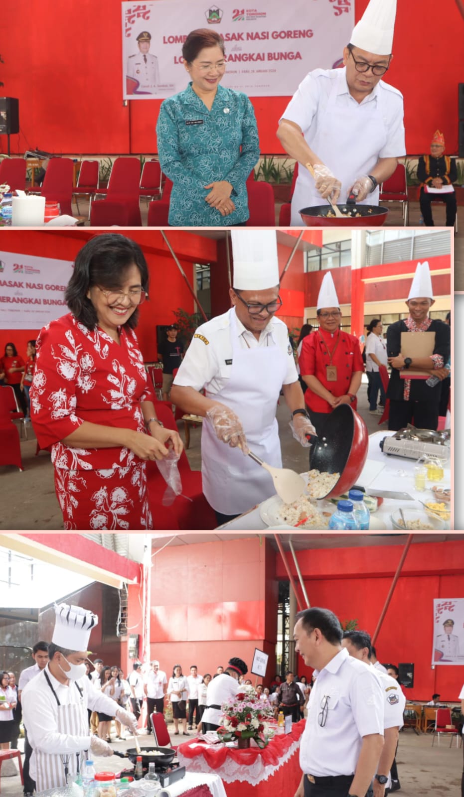 Semarak HUT Kota Tomohon ke 21, Berikut Hasil Lomba Nasi Goreng ASN