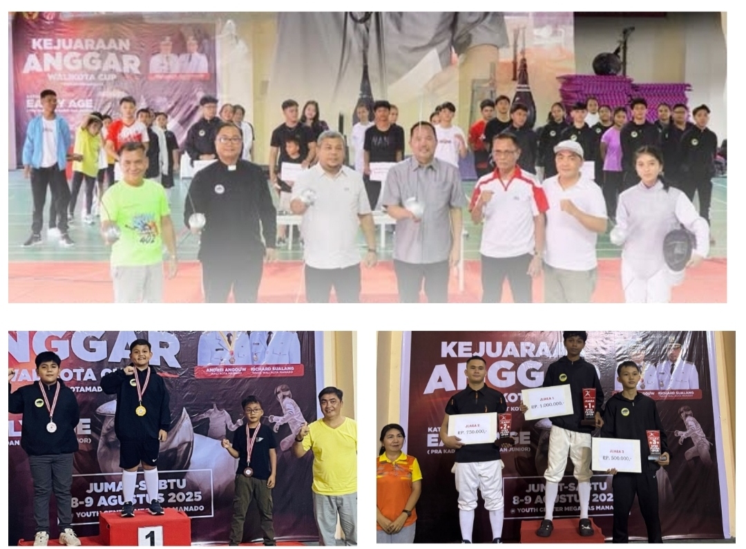 Kejuaraan Anggar Piala Walikota Manado 2025 Tuntas, Ini Pemenangnya