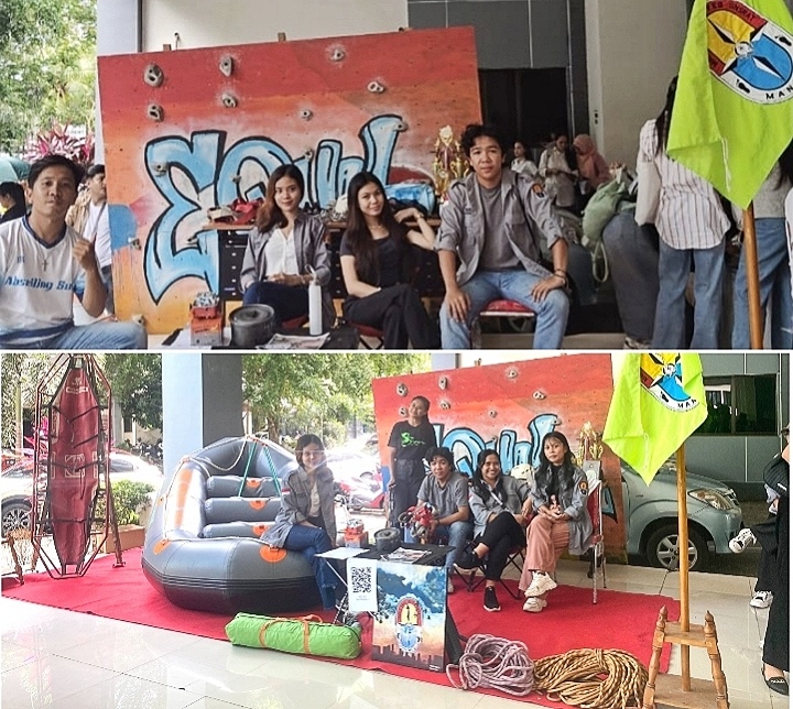 Mapala Equil Tampil Beda di Expo FEB Unsrat, Persiapan Sambut Calon Anggota