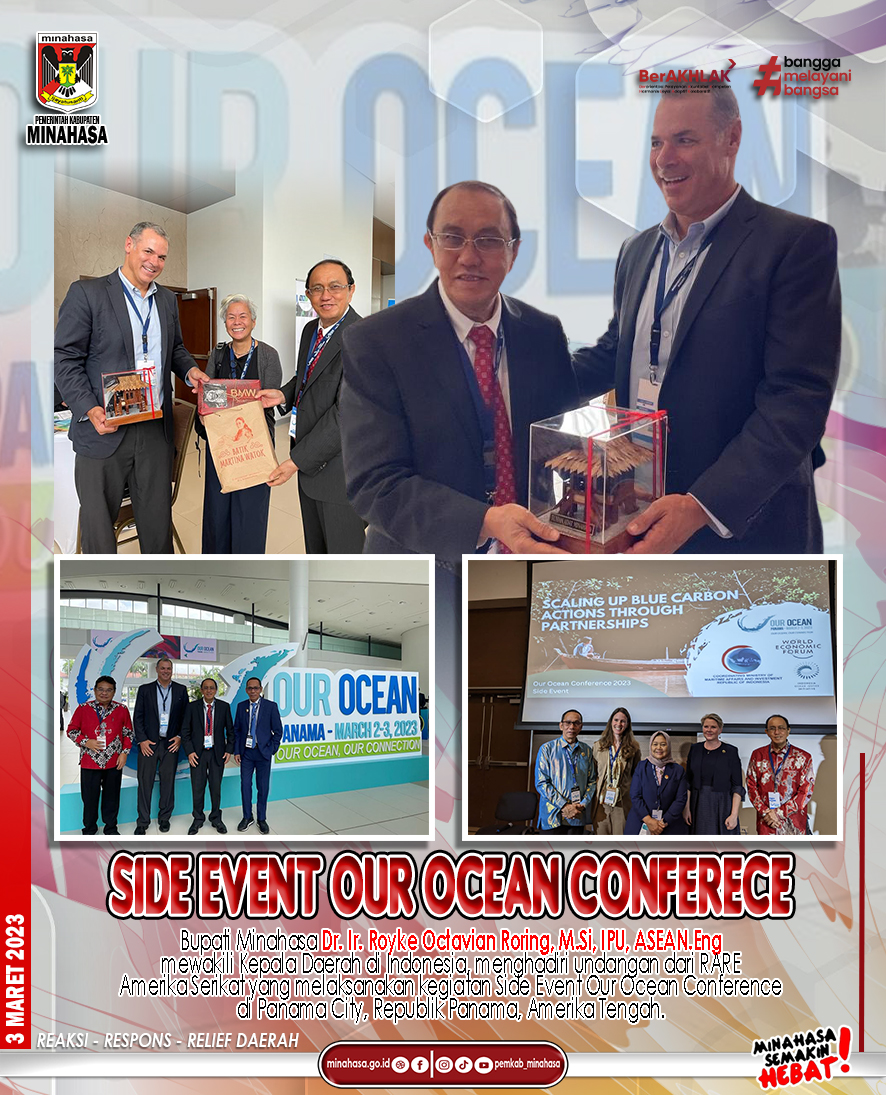 Bupati ROR Promosikan Potensi Laut dan SDA Minahasa di Our Ocean Conference 2023 Panama