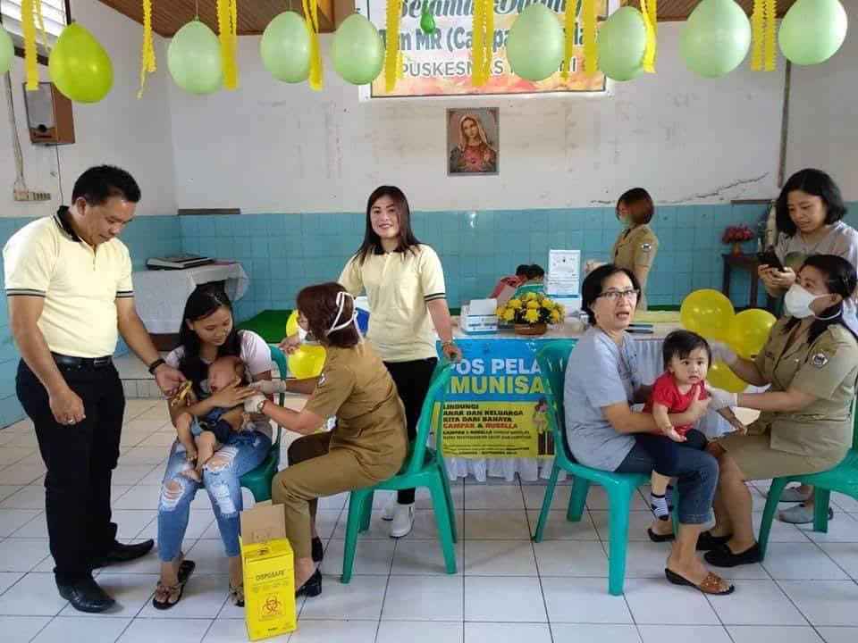 Pemerintah dan Masyarakat Kolongan Antusias Sambut Rubella 