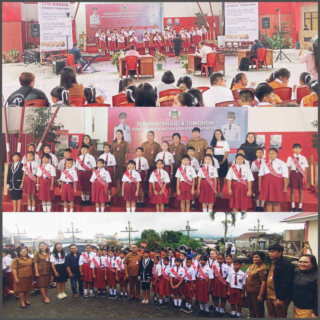 Ribuan Anak Tampil di Festival Seni Budaya Pendidikan dan Kebudayaan Tomohon